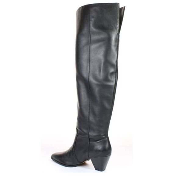 Vince Camuto The Knee High Boots Leather Size 6.5 Wide Calf Block Heel NEW - Picture 2 of 8